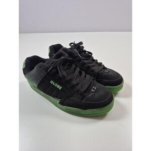 Globe Tilt Shoes Mens Size 13 Black Green Skateboard Athletic Casual Sneakers